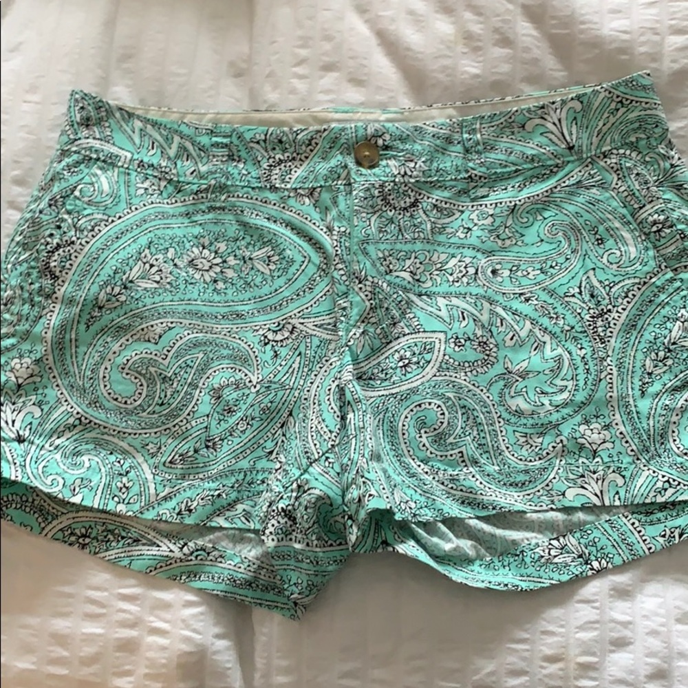 Old Navy Paisley teal shorts